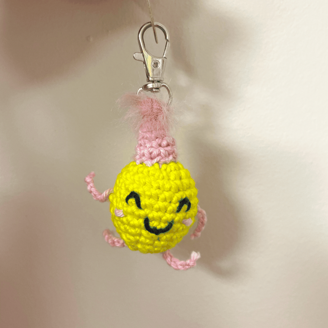Porte-clé Farfelue en crochet fait main
