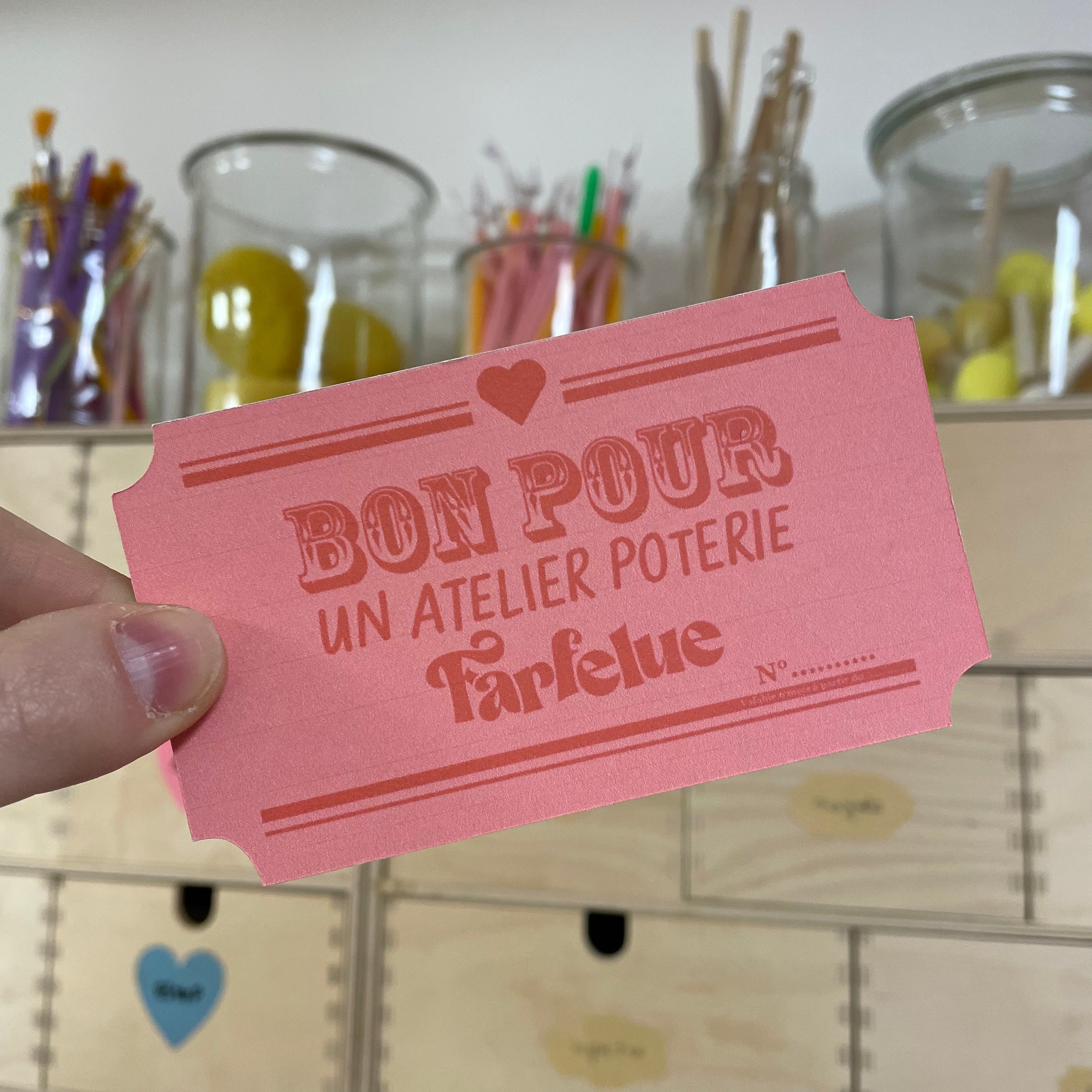 Bon cadeau pour un atelier Poterie