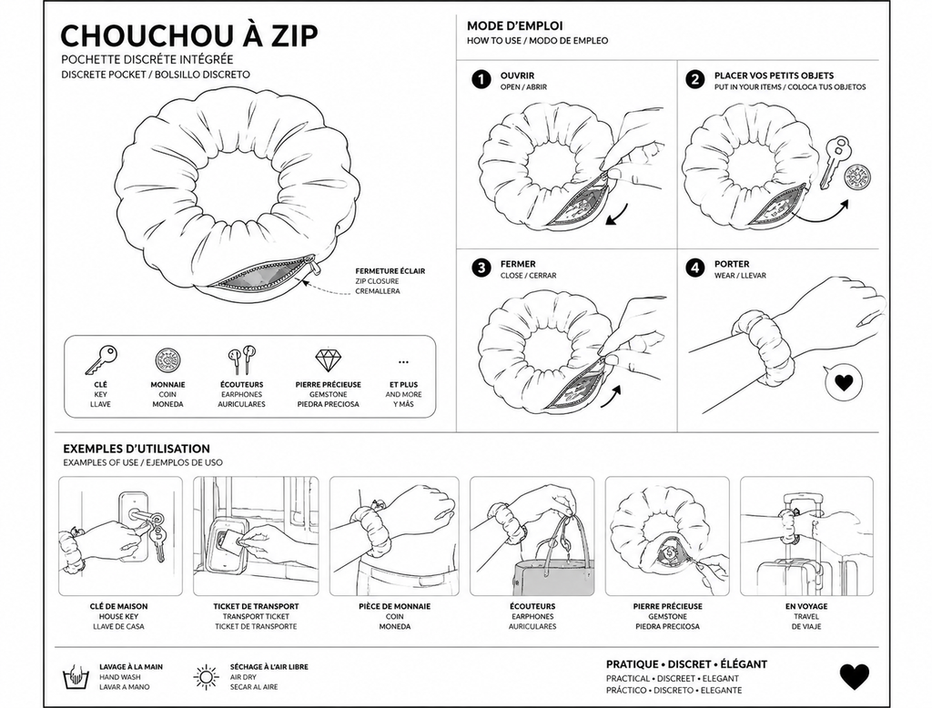 Chouchou à zip