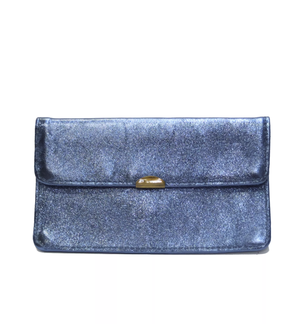 Portefeuille en cuir pailleté