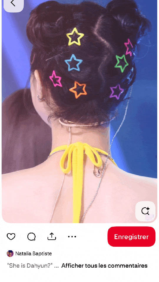 Barrette en forme d'étoile