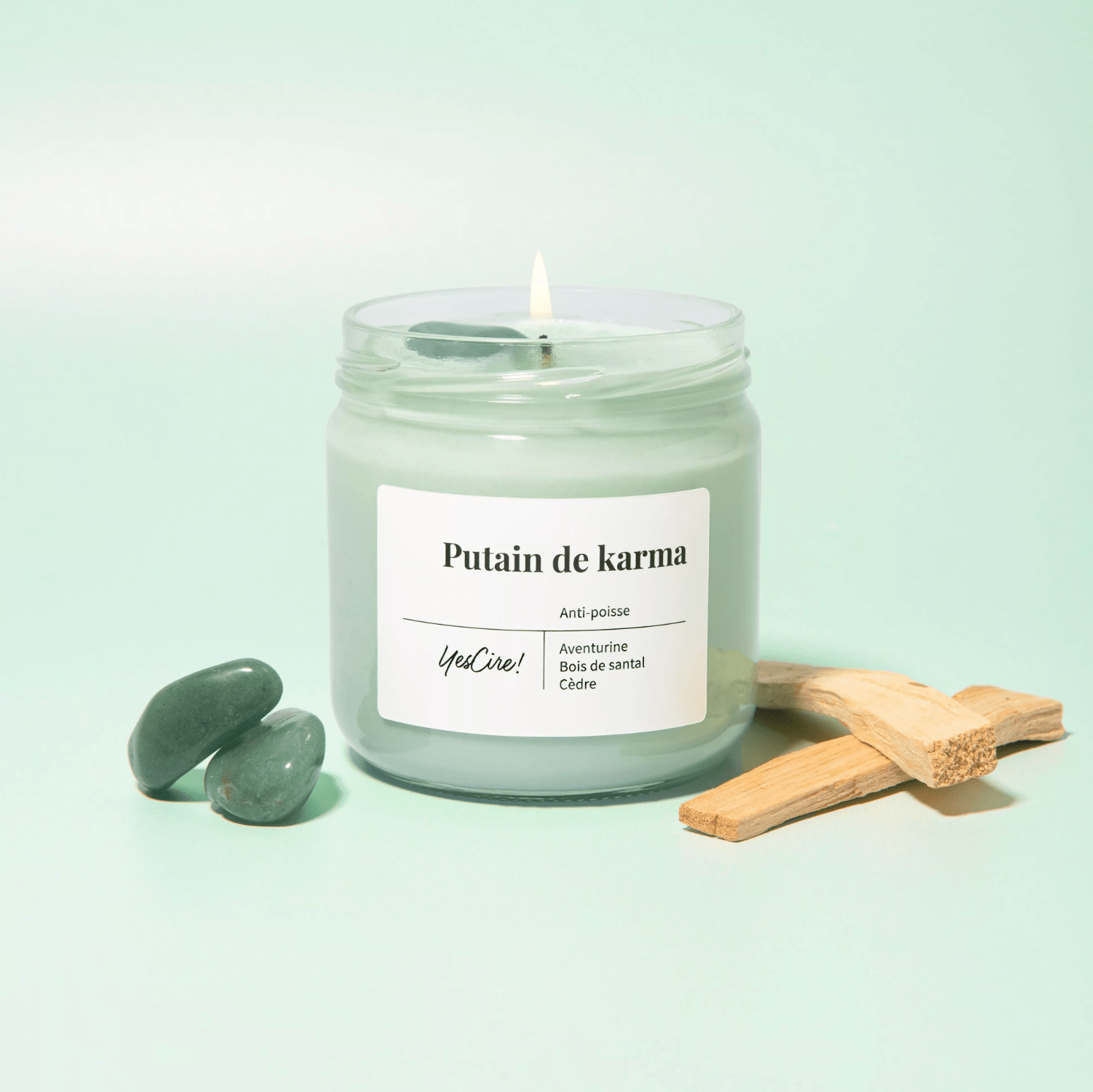 Bougie Lithothérapie Yes Cire - Farfelue