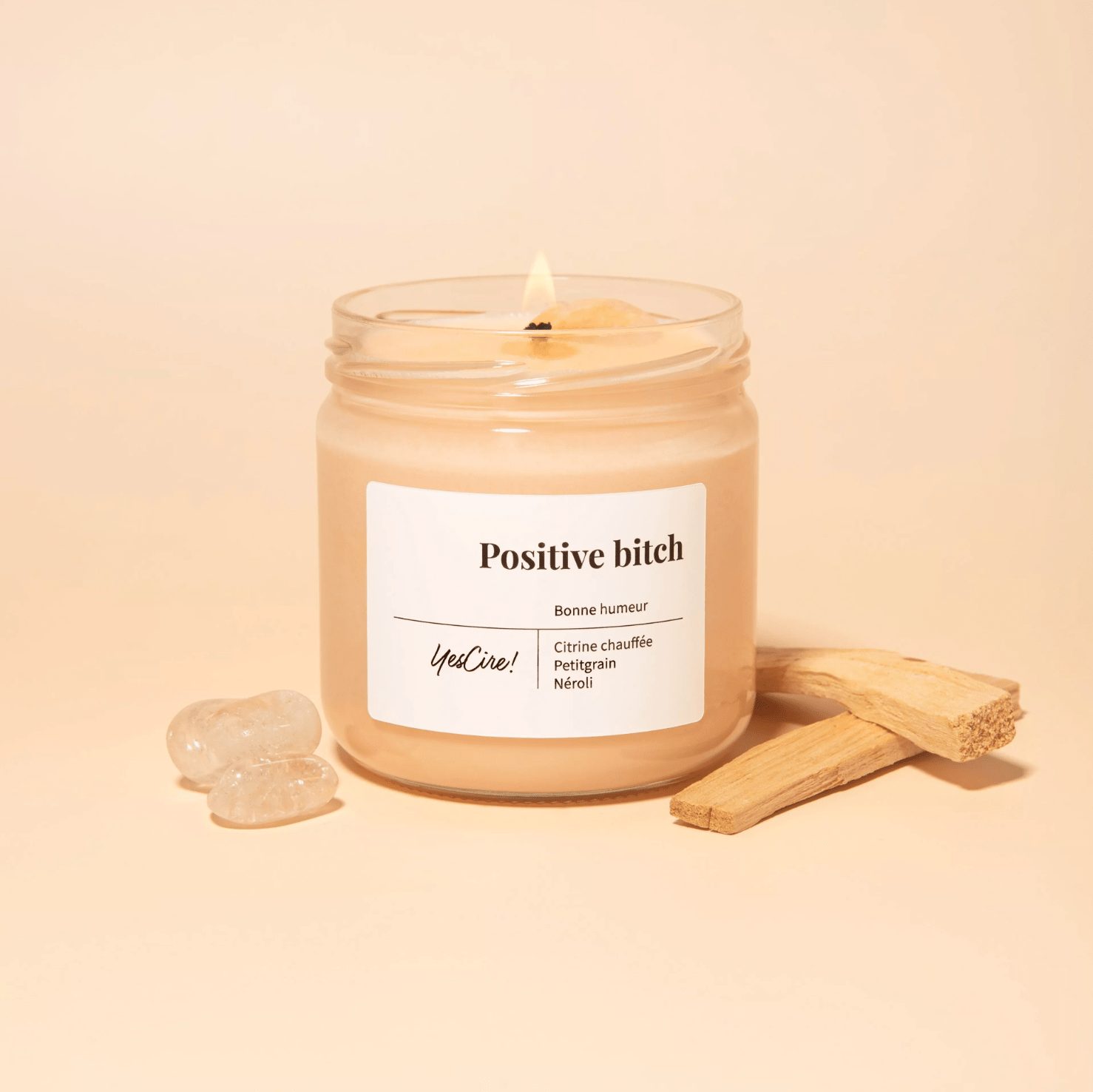 Bougie Lithothérapie Yes Cire - Farfelue