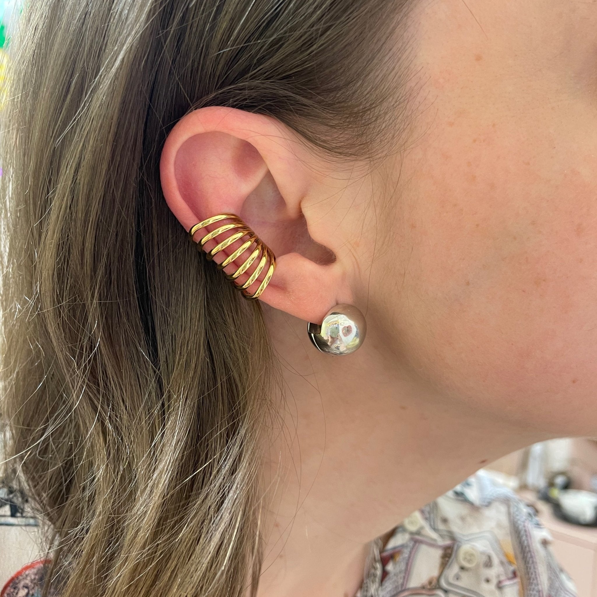 Earcuff / Bague d'oreille en acier inoxydable - Farfelue