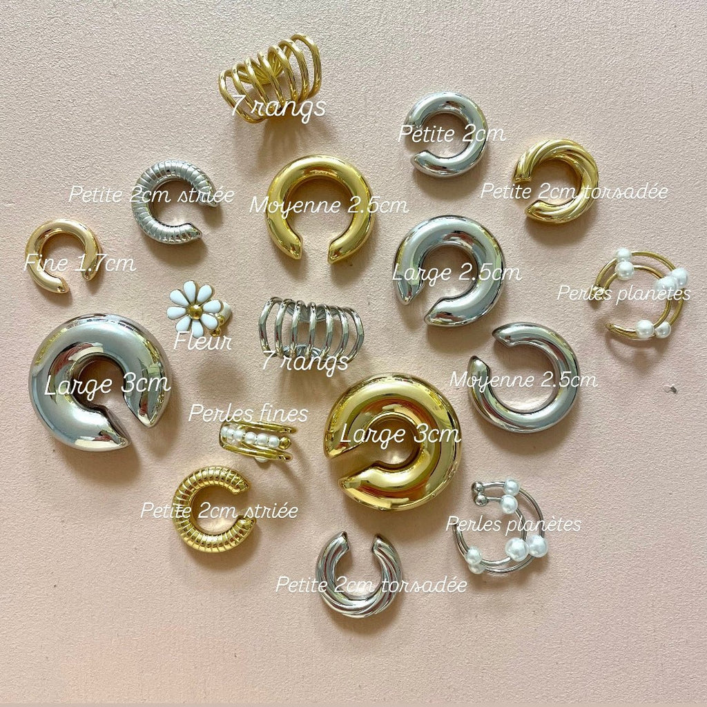 Earcuff / Bague d'oreille en acier inoxydable - Farfelue