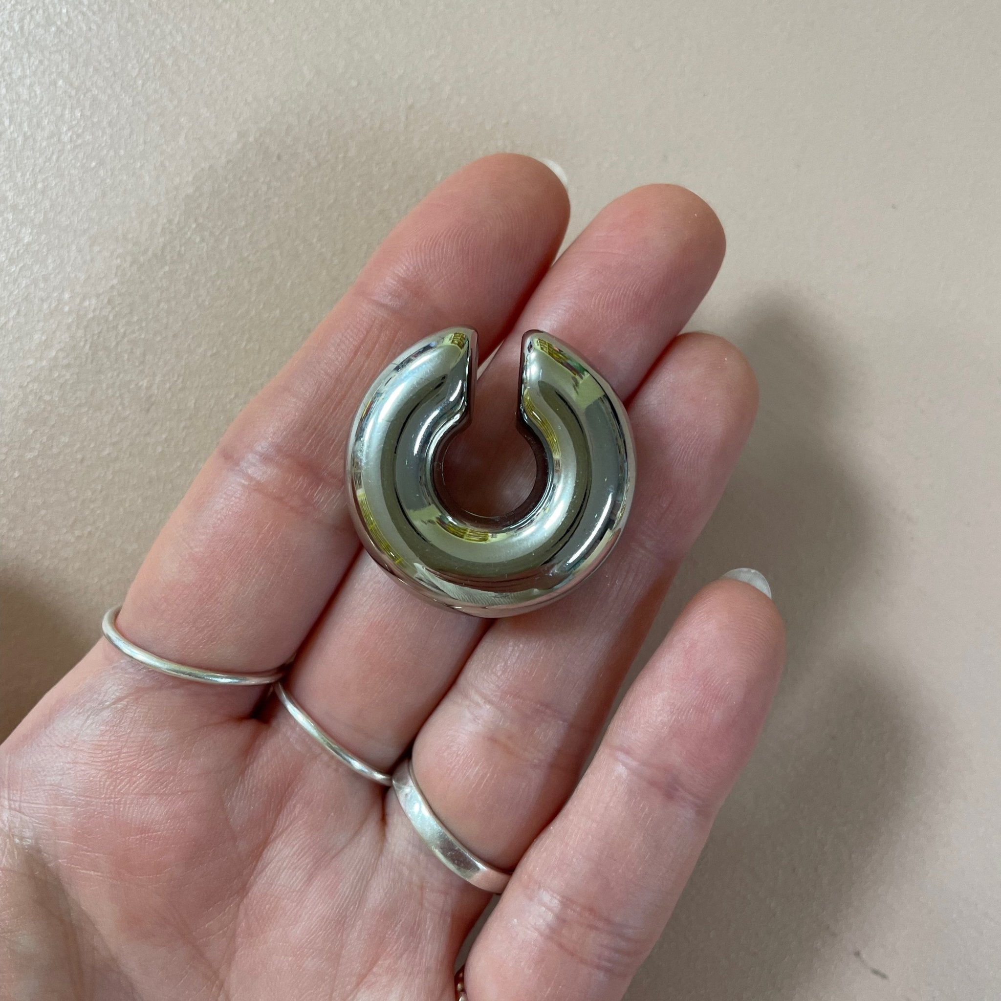 Earcuff / Bague d'oreille en acier inoxydable - Farfelue