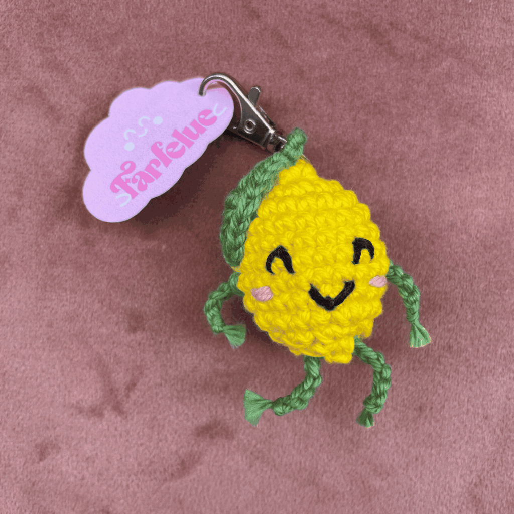 Porte-clé Farfelue en crochet fait main