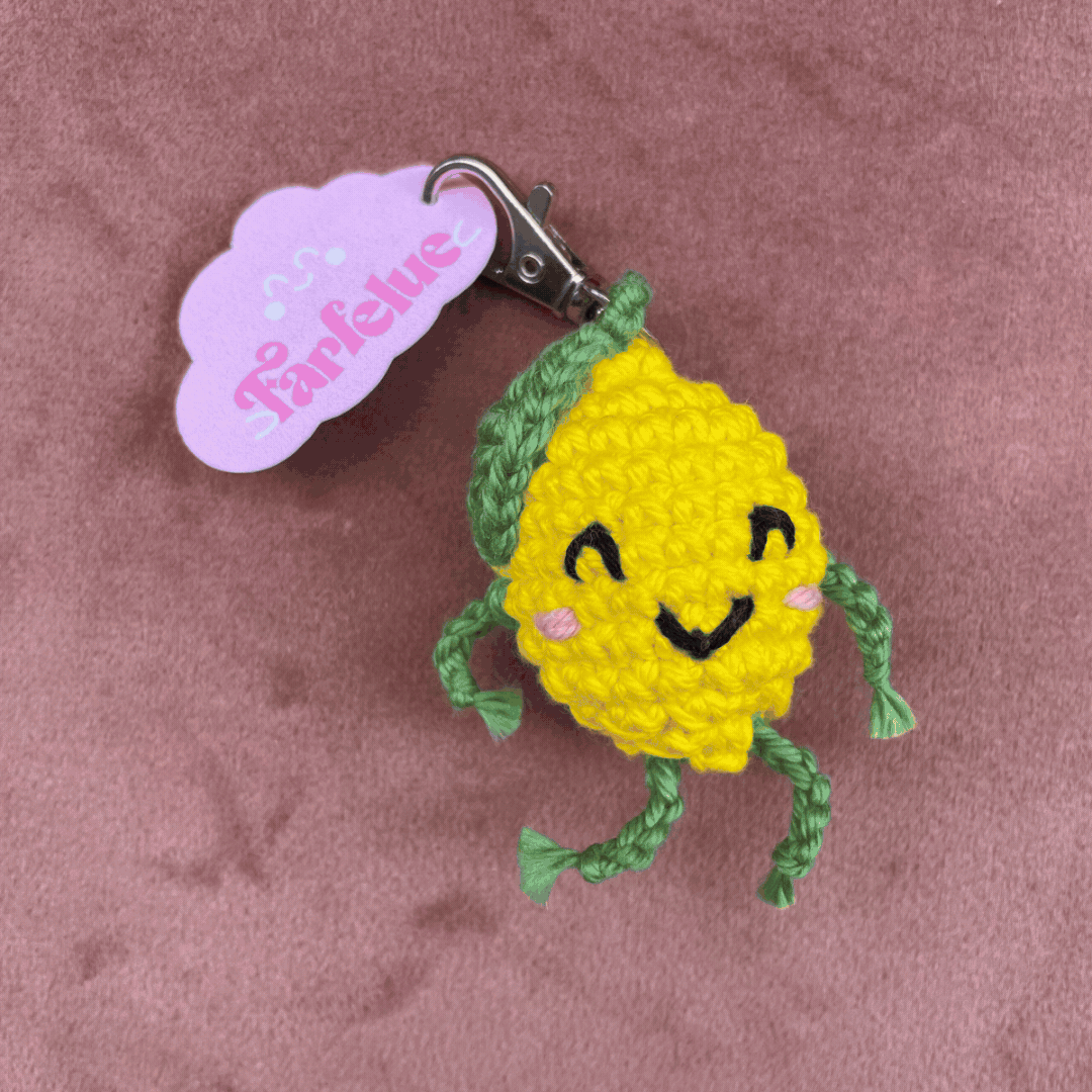 Porte-clé Farfelue en crochet fait main